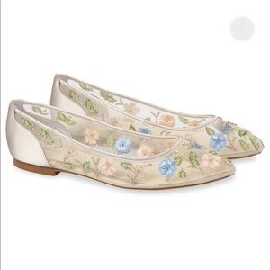 6.5 Bella Belle Pippa Wedding Flats Nude Beige